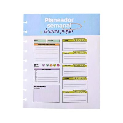 HOJAS DE PLANEADOR SEMANAL AMOR PROPIO MAXI