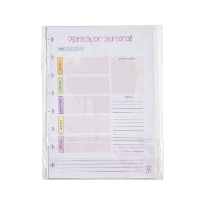 Hojas de planeador semanal MIDI